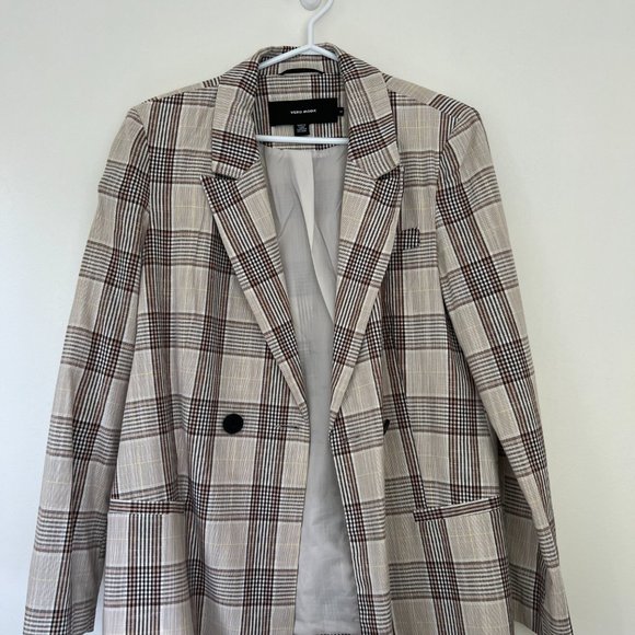 Vero Moda Lightweight Plaid Blazer - Picture 4 of 4